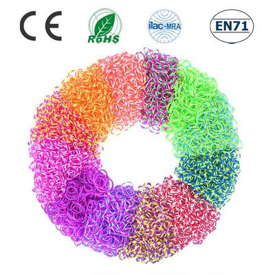 Handmade Educational Toys: 500g High Elasticity Eight-Color Rubber Bands for DIY Weaving and Jewelry Bracelets.