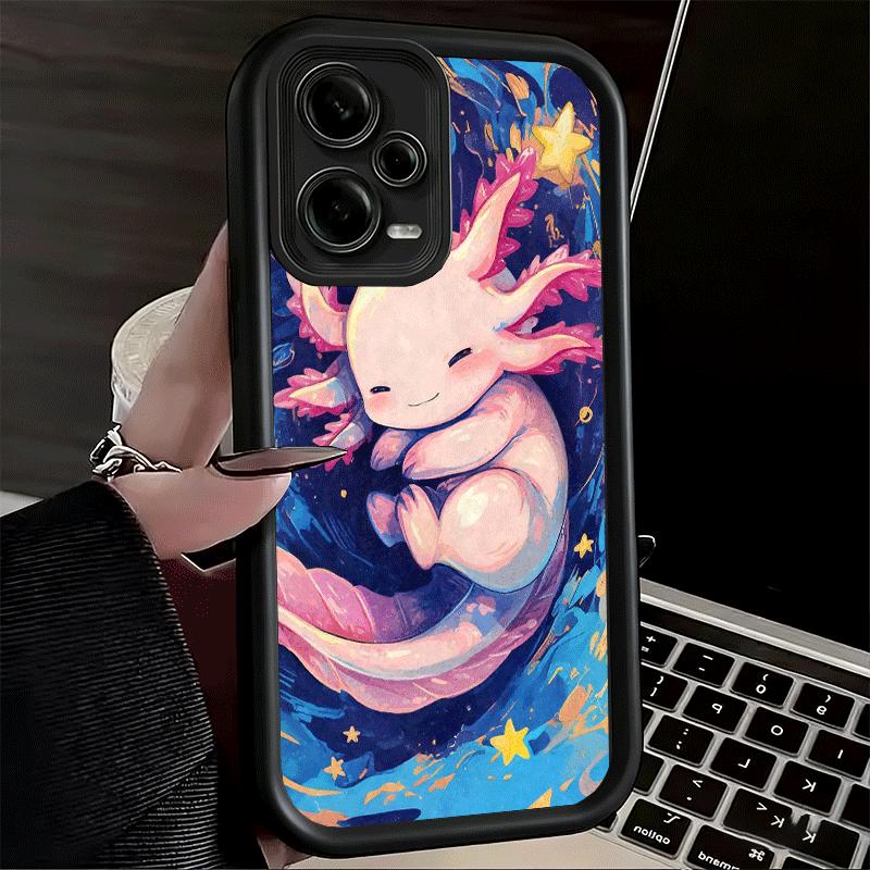 Phone Case for Xiaomi Redmi Note 15 14 13 Pro Plus Axolotl Cartoon Cute Shell 12S 11 11S 11T 5G 14S Soft Silicone Funda