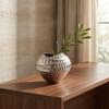 Crinkled Paper Shape Vase Hammered Texture Decorative Open OpenTop Decor for Flower Display
