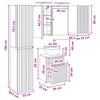 Bathroom Cabinet Set 5 pcs Reclaimed Wood Look 43 x 16 x 62.5 cm