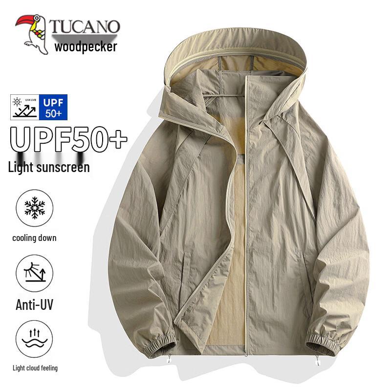 

TUCANO Men s Summer Ice Silk UV Protection Hooded Jacket L