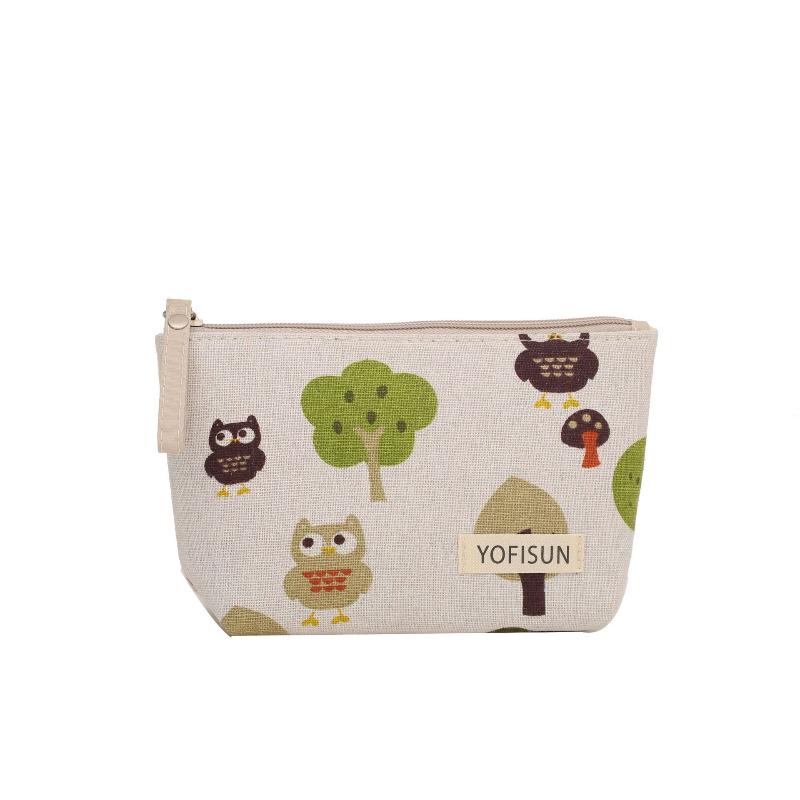 Cosmetic Bags Zipper Opening Key Card Holder Cartoon Student Pencil Case Coin Purse Ladies Hand Portable Storage Bag