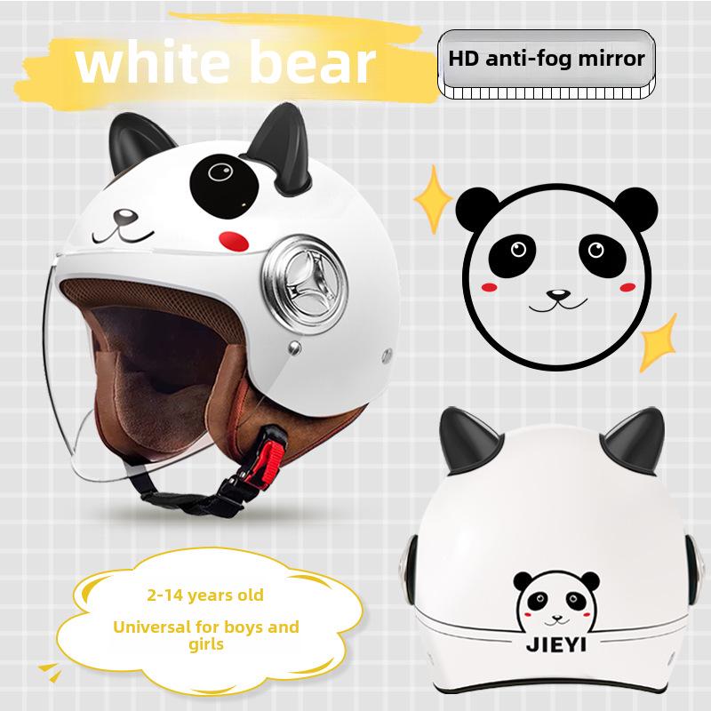 "3C Certified Kids' Winter Motorcycle Safety Helmet - Electric, Warm, Half-Helmet for Boys & Girls"