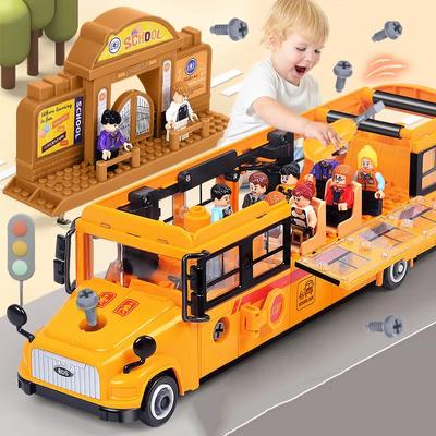 Simulácia Veľká zotrvačnosť Školský Autobus Hračka Autobus Školský Autobus Autobus Model Svetlé Auto Hračka Detská Vzdelávacia Interaktívna Hračka Darčeky pre Chlapcov