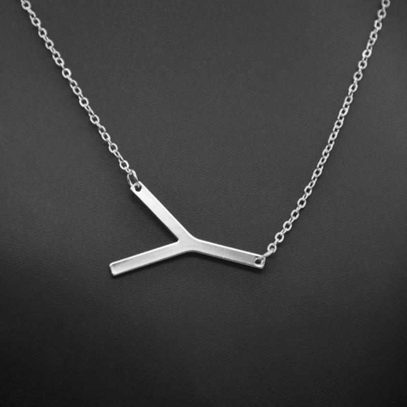 Kvinne 26 engelske bokstaver Ornament Ripple Chain Personlig brevkjede