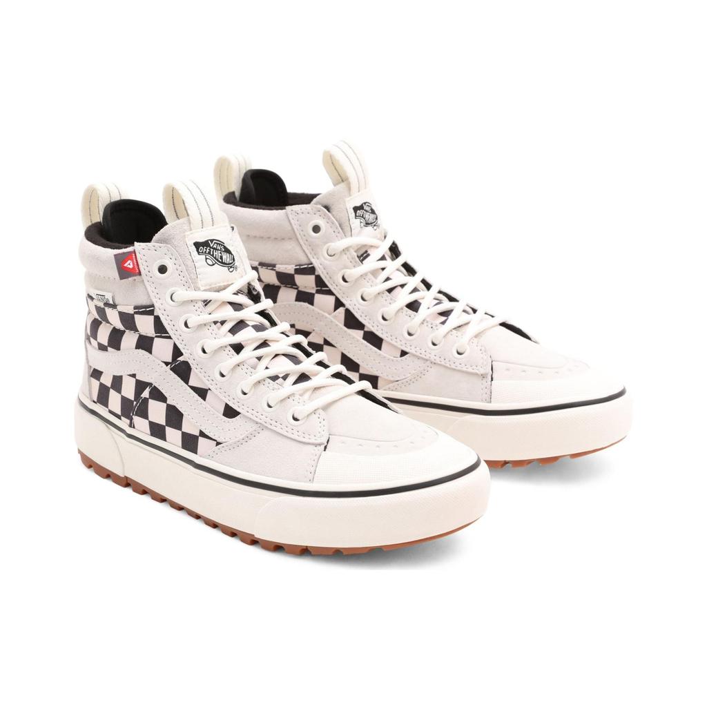 Vans Sk8 Stylish Casual Checkerboard Durable Lightweight High-Top Skate Shoes Unisex Sneakers Black White VN0007NK6LC