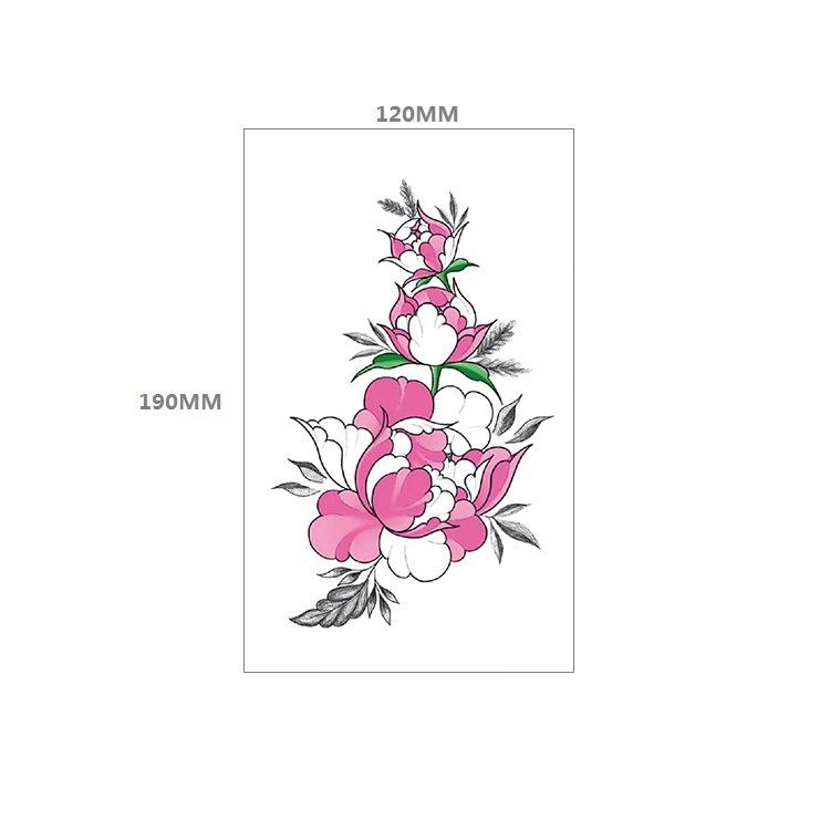 Waterproof Tattoo Sticker Girl Colored Rose Lotus Bohemian Brahma Totem Chest Back Cover Tattoo