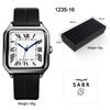 Latin Alphabet Roman Scale Square Men'S And Women'S Watches, High-End Waterproof Watches, Quartz Watches, Large Dials