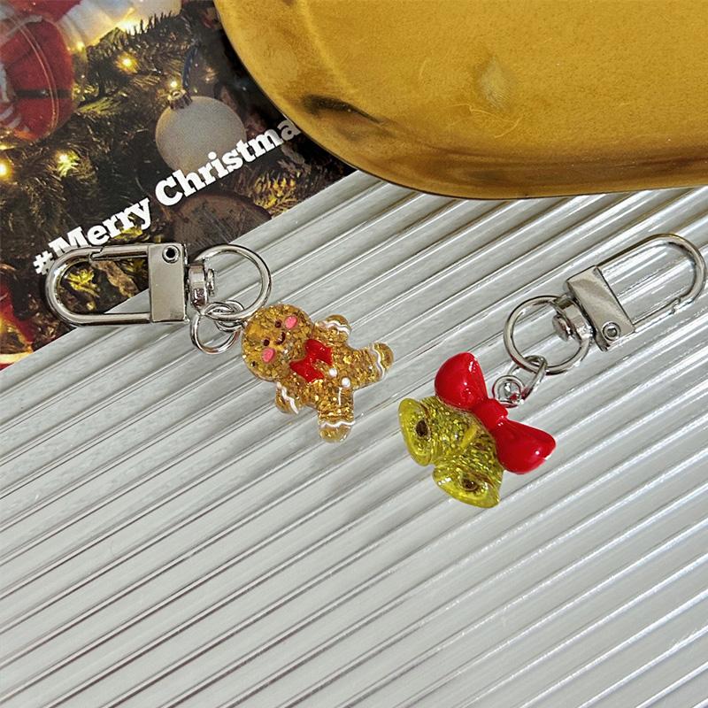 1PC Keychain Pendant Cartoon Hanging Ornaments Anti-Lost Christmas Mini Backpack Decoration Shinny Santa Claus