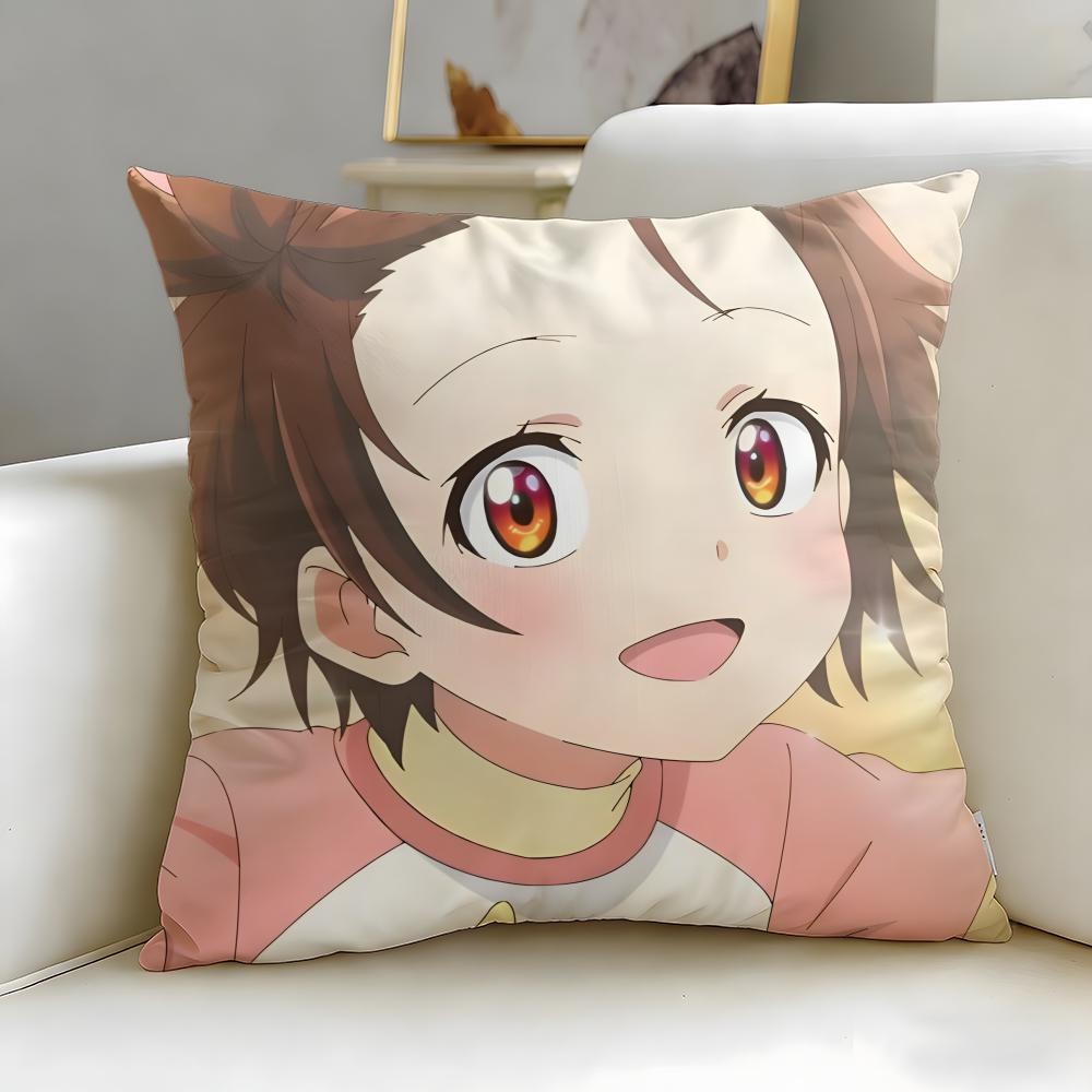 popular anime Medalist Cushion Cover Soft EasyWash Pillow Case Versatile for Couch Bed Travel and Office