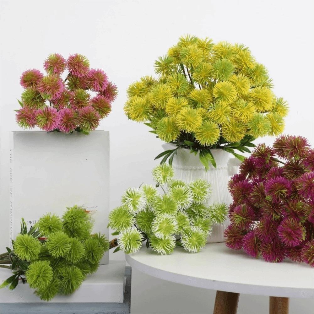 Realistic Fake Chrysanthemum Ball Chrysanthemum Artificial Flower Branch Photography Prop