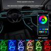 1/2/3/4/5M RGB Car Interior Ambient LED Light Strip Invisible USB Fiber Optic Atmosphere Lamp Support APP Control
