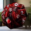 Horror Movie Characters Umbrella Folding umbrella, automatic umbrella 8-Frame for Travel, camping Use Gift for Halloween Christmas