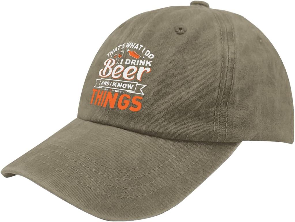 I Drink Beer And I Know Things Baseball Cap Funny Adult Quote Adjustable Casual Polyester Hat