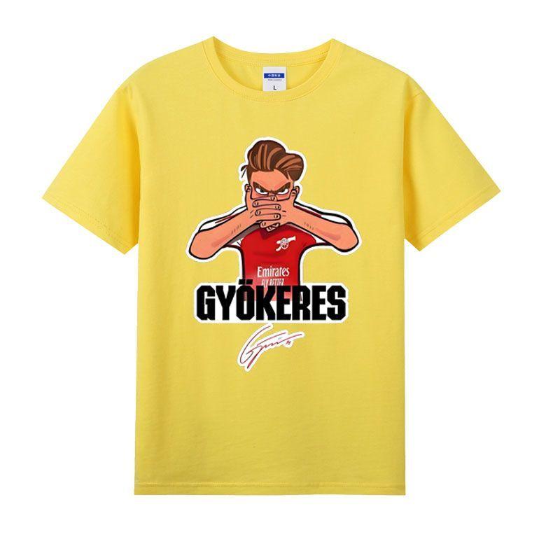 

Arsenal Gyökeres Mask Celebration T-Shirt Men Women 100% Cotton Short Sleeve Football Fan Top 4XL