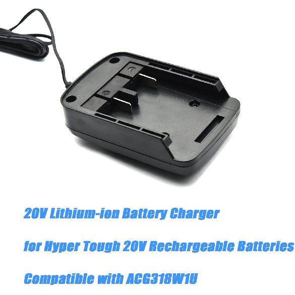 WETOOLPLUS 20V Lithium-Ion Battery Charger For Hyper Tough Battery 20V Compatible With Hyper Tough Battery Charger ACG318W1U