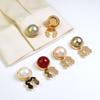 Two Elegant And Chic Metal Round Button Cufflink Clips, Round Shirt Cufflinks, Gold And Silver, Suitable For Shirt Cuffs.