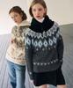 Deuloupisumeon Nordischer Pullover Wollstrick [Anthrazit]