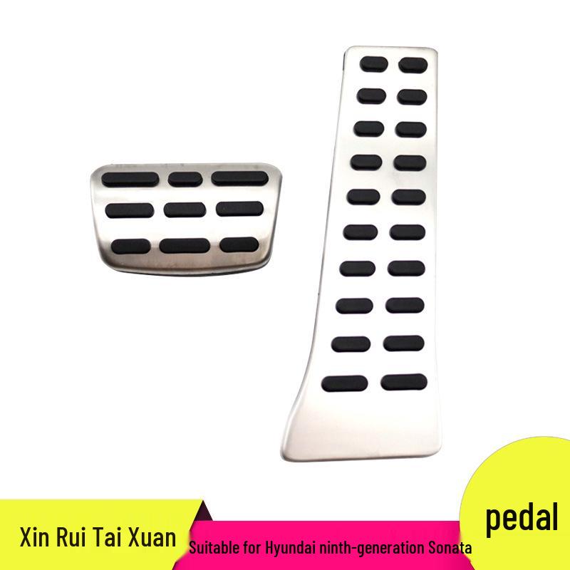 

Нескользящие педали тормоза и газа для Hyundai Sonata (9-е поколение) - Стильное обновление Aluminum Alloy + Hard Rubber