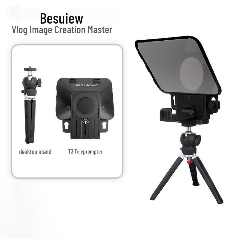 Baisiyue T3 Teleprompter for Mobile & DSLR Cameras - Perfect for Douyin Live Streaming and Video Interviews