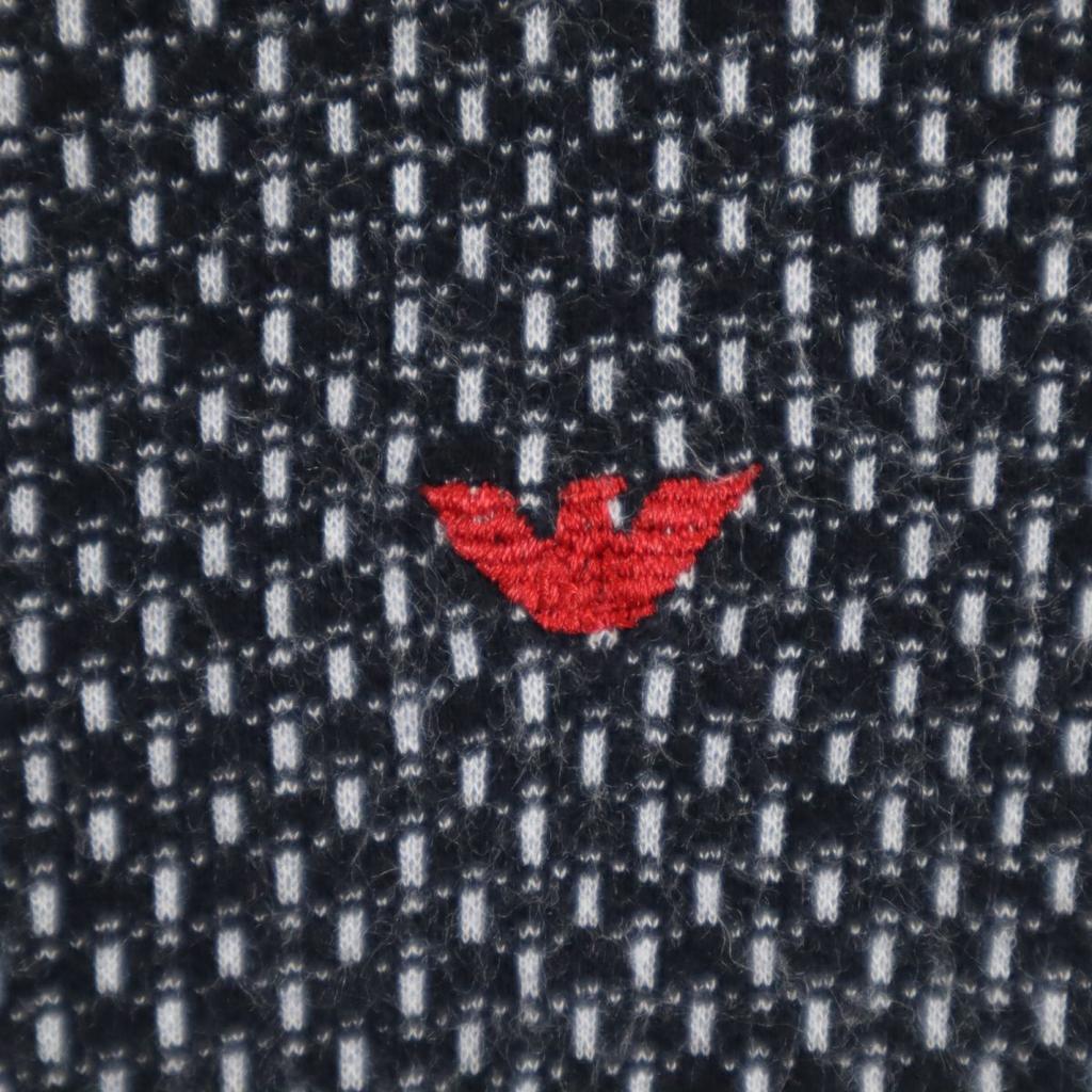 Emporio Armani Long sleeve knit shirt S black Men's Used