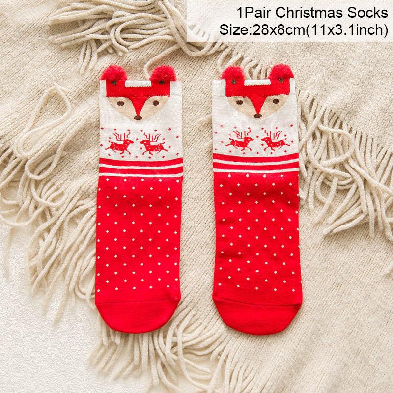 Ornements Chaussettes de Noël Dessin Animé Décorations Joyeux Noël Pour la Maison Cadeaux de Noël Noël Navidad Fournitures Bonne Année