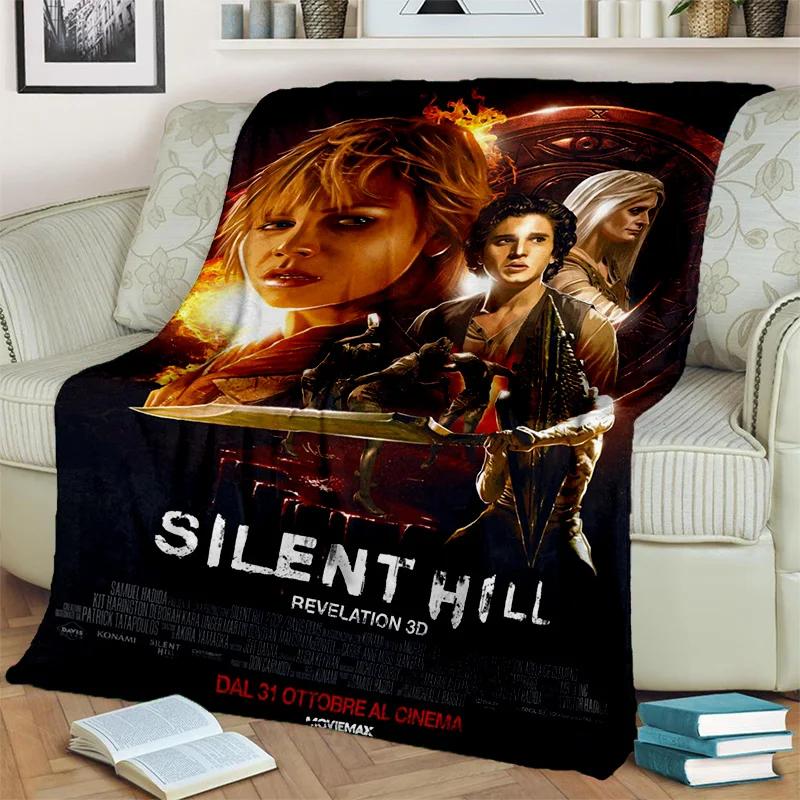 3D Silent Hill HD Horror Movie Game Blanket,Soft Throw Blanket for Home Bedroom Bed Sofa Picnic Travel Office Cover Blanket Kids