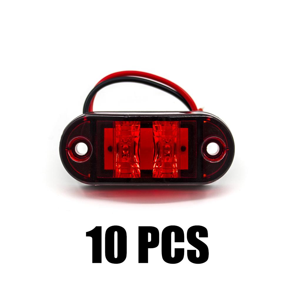 6x/8x/10x 12V 24V LED Side Marker Lights Warning Light Auto Car External Lights Trailer Truck Yellow White Red Clearance Lights