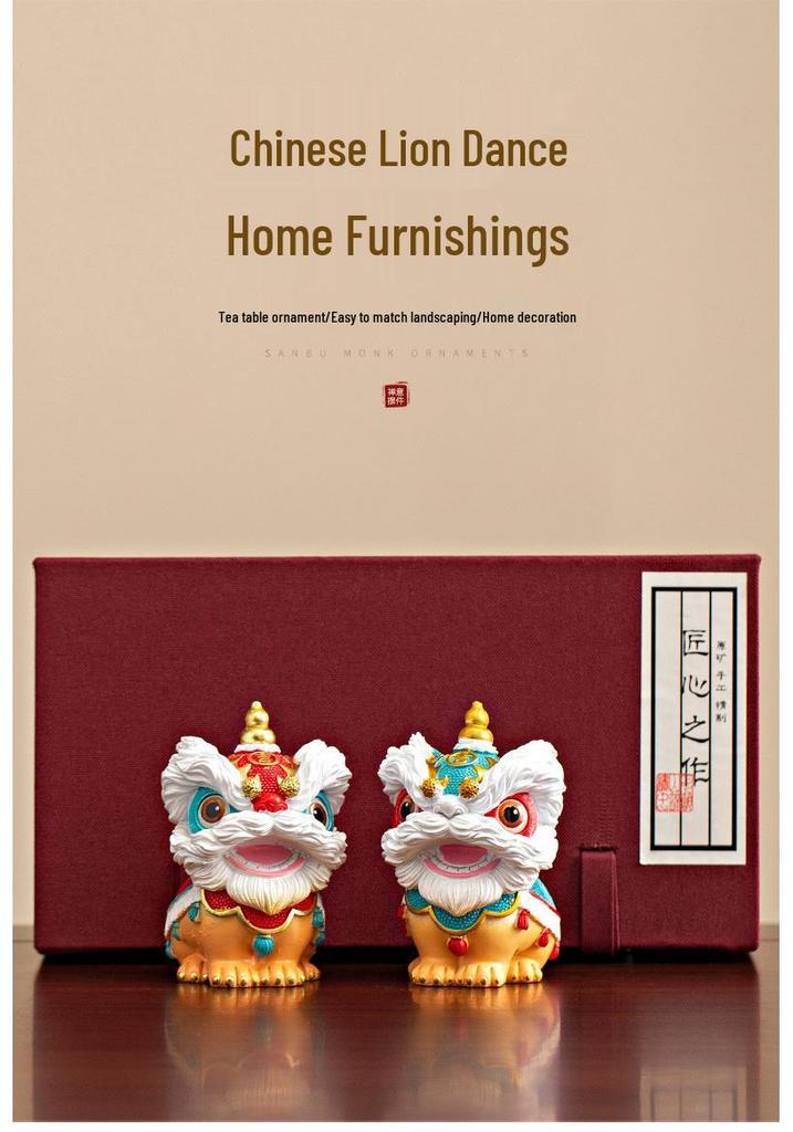 Foshan Lion Dance Ornament: High-End Desktop Handmade Decoration & Birthday Gift