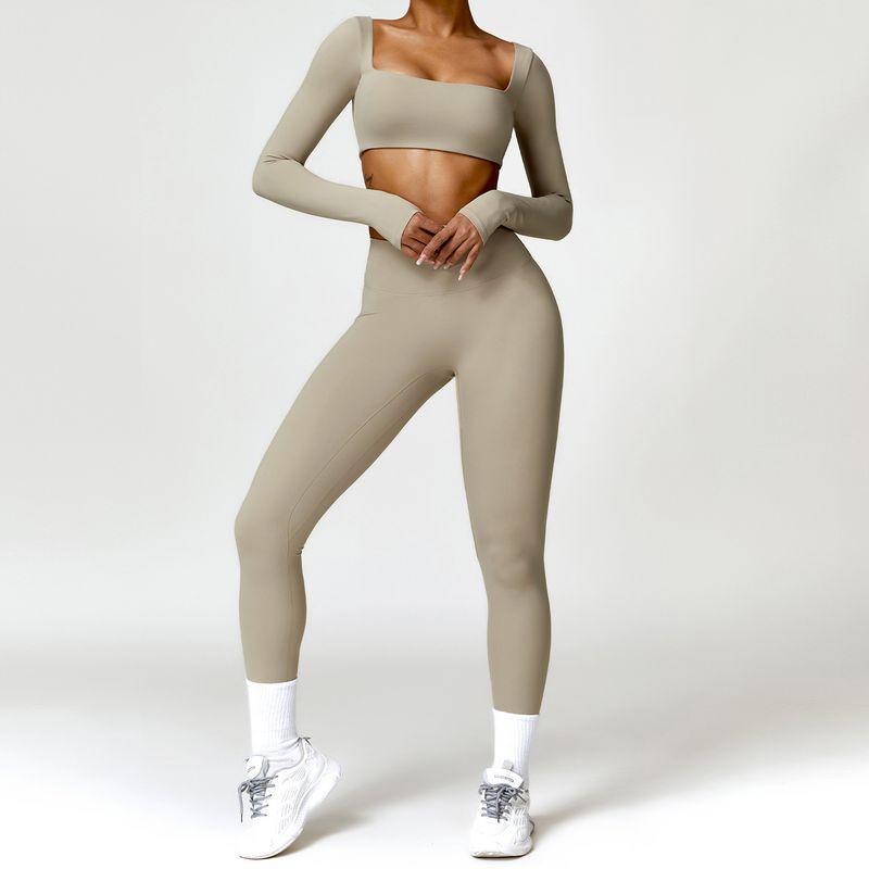 Guangzhou Zechuang Clothing Co., Ltd. Winter Nude Feel Tight Yoga Suit High-Waist Quick-Drying Running Sports Health