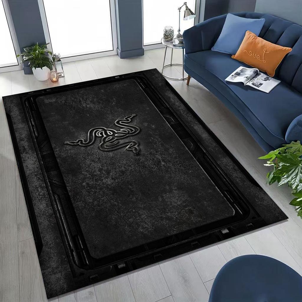 Fashion Razer Logo Moto Art Rug for Bedroom Living Room Sofa Home Doormat Decor, Large Kid Non-slip Floor Mat
