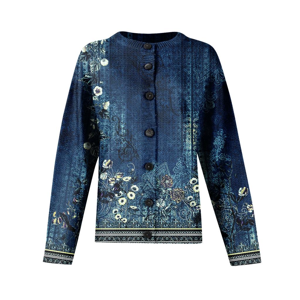 Dámský svetr Roztomilý zábavný svetr s potiskem Podzimní a zimní svetr s dlouhým rukávem Pletený svetr