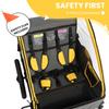 Sepnine Kids Bike Trailer, Suitable for 1 To 2 Kids, 12+ Months, Quick Attach To Bike, Foldable, with 5-Point Harness and Storage Bags
