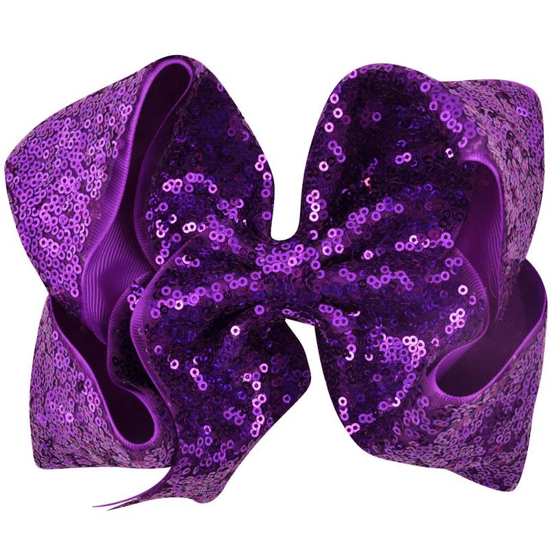 29Colors 8 inch Big Rainbow Large Hair Bow Sequins Ribbon Hairgrips With Alligator Clips Headwear Bowknot Girls Hair Accessories