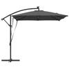 Cantilever Banana Sun Umbrella with LED Light Strips Anthracite 249 X 249 X 250 Cm