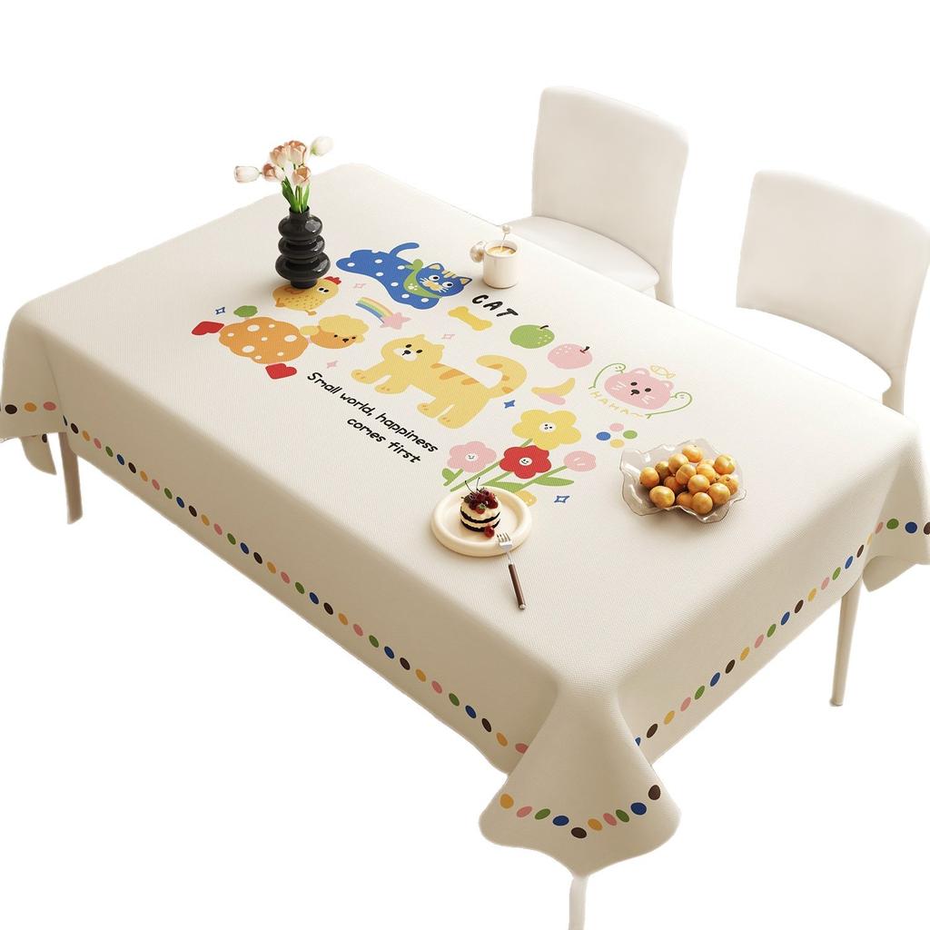 Cartoon Tablecloth Rectangular Dining Table Cloth Light Luxury High-End Tablecloth Coffee Table Cloth