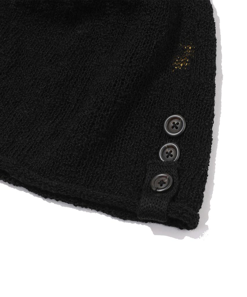 MAINBOOTH Button Turban Beanie(Black)