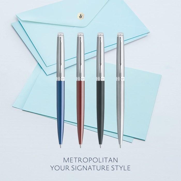 WATERMAN Metropolitan Essential Ballpoint Pen, Satin CT 2146577Z