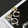 925 Sterling Silver Geometry Square Earrings Woman Luxury Ladies Engagement Wedding Chrome Jewelry Accesories Prevent Allergies