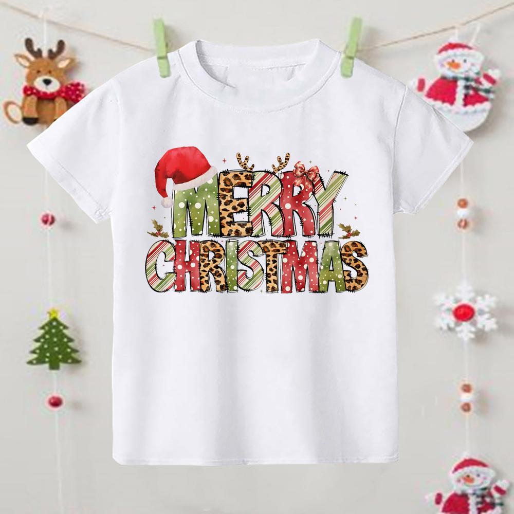 Its The Most Wonderful Time of The Year Print Kids Shirts Christmas Party Boys Girls Outfit Holiday Child Tshirt Xmas Clothes