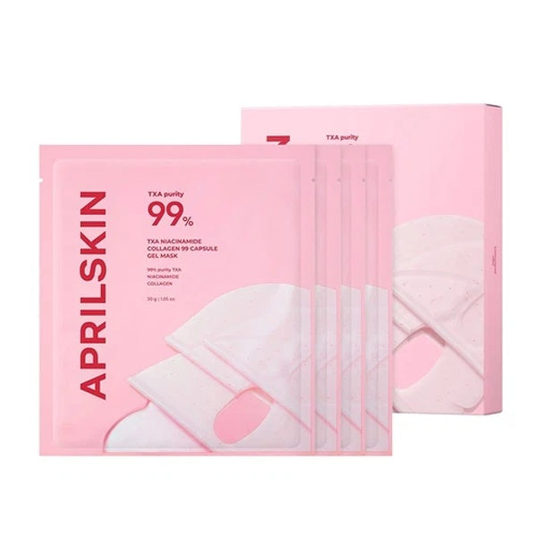 Aprilskin TXA Niacinamide Collagen 99 Capsule Gel Mask - 1pack (4pcs)