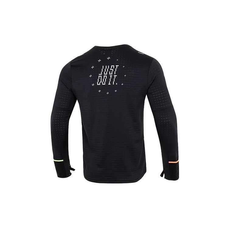 Nike Elemental Crew-Neck Long-Sleeve Training Shirt Men Tops Black FB1829-010