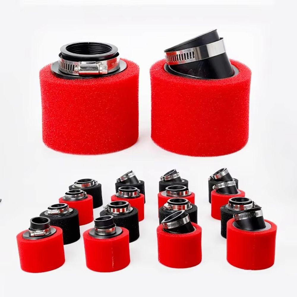 1Pcs New Black Red Foam Air Filter 35/38/40/42/45/48mm Universal Dirt Pit Parts Straight Elbow Sponge Cleaner Moped Scooter Air Filters 7
