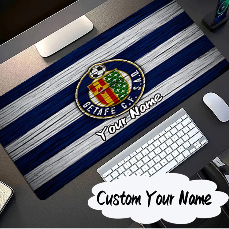 Custom Name Mouse Pad Getafe Crest Design Mouse Pad, Gaming Mouse Pad, Keyboard Pad, Desk Decor for Computer Notebook Fan Birthday Gift