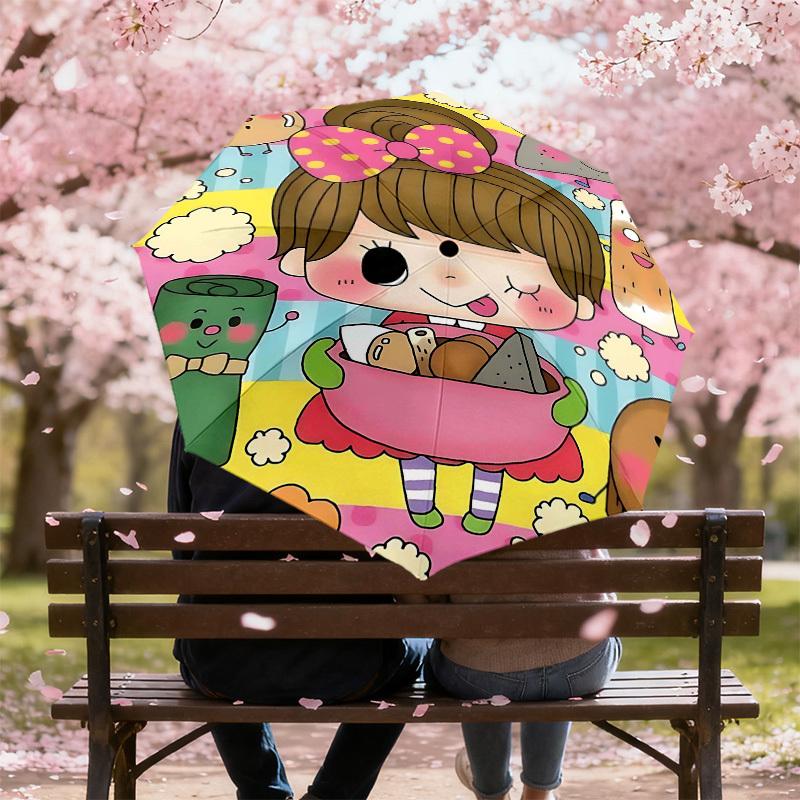 1PC Cute Food Umbrella-8-Rib Reinforced, Automatic Open, Lightweight & Durable, Cute Fashion Accessory for Outdoor-Y0356