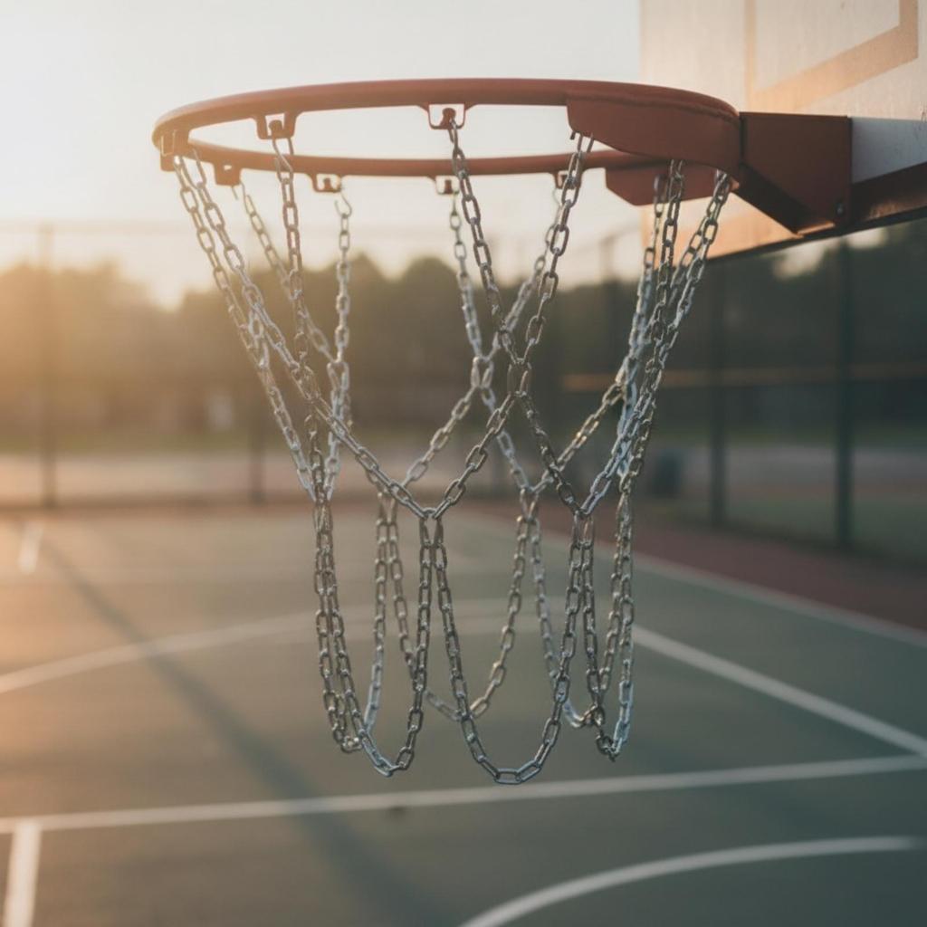 Basketball Hoop Chain Net Rustproof Metal Thickened for Driveway