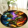 1pc Teenage Mutant Ninja Turtles Design Printed Area Round Carpet for Bedroom Living Room Home Decor Rugs Mat Non Slip Mat Rug for Bedside