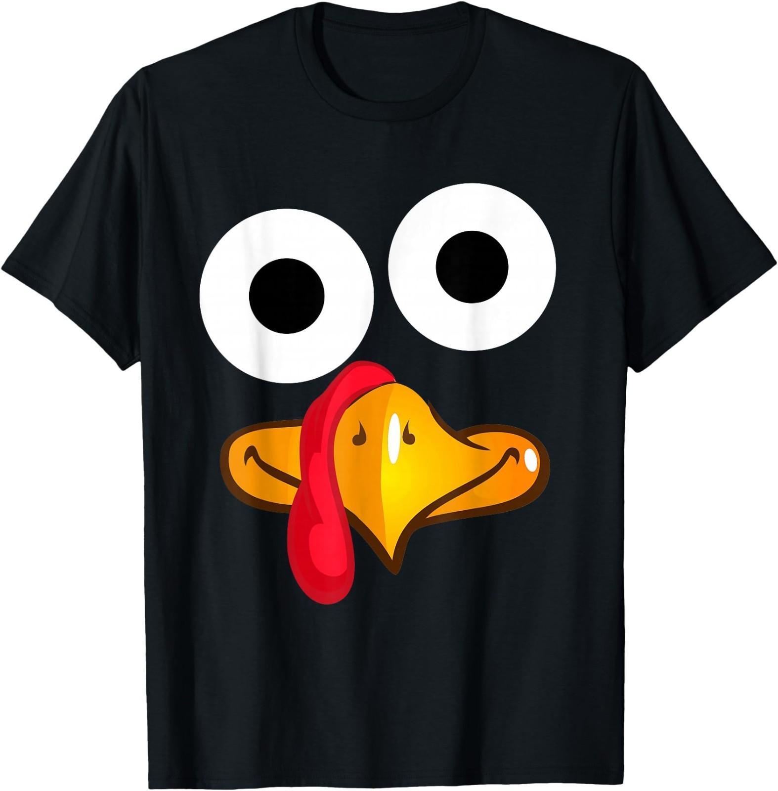 Turkey Face Thanksgiving Thanksgiving Turkey Face T-Shirt XL