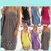 Elegant Womens Summer Boho Floral Short Midi Dress For Cocktail Evening Parties