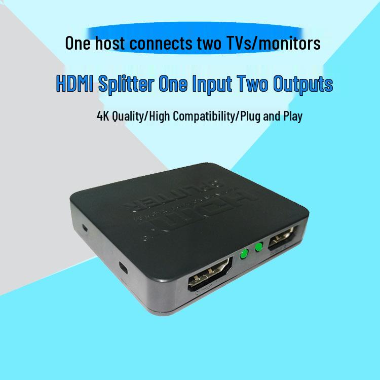 

Разветвитель и переключатель HDMI 1-к-2: Видеокабель для телевизора/монитора высокой четкости чёрный